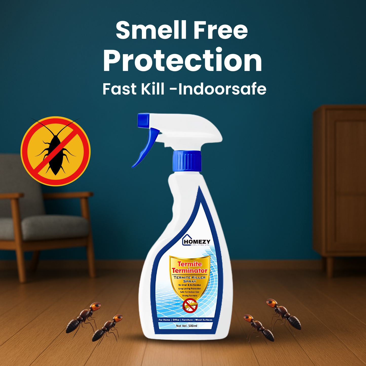 Termite Terminator - Smell Free Termite Killer Spray (Free Gloves)