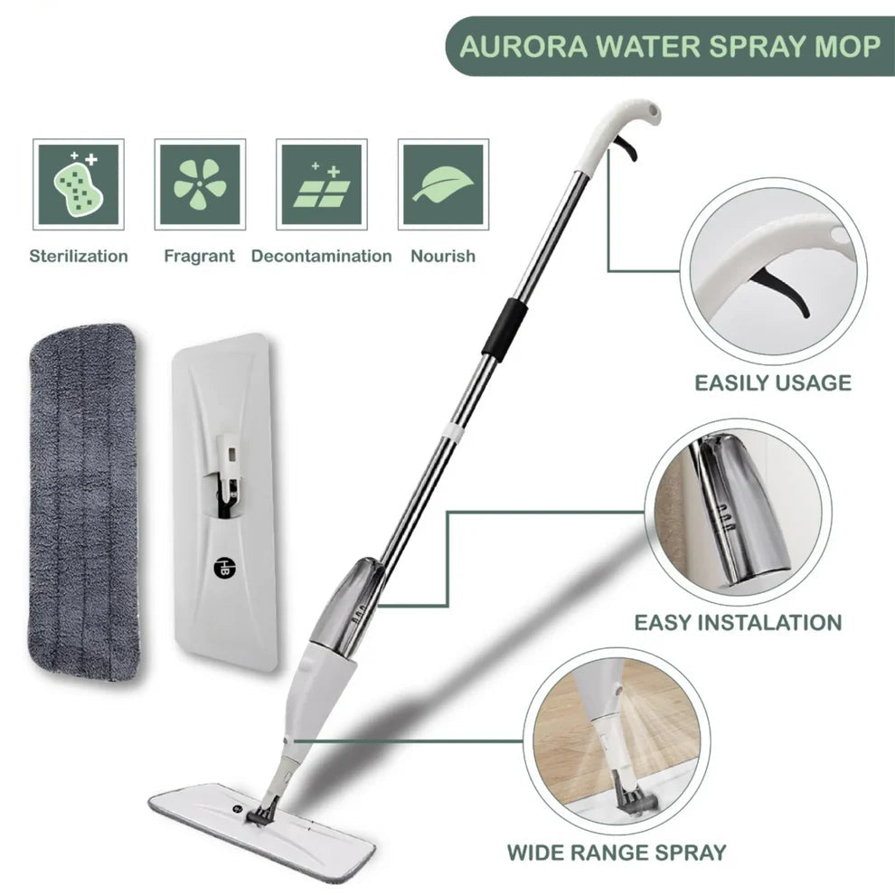Homezy™ Spray Mop with Refillable Bottle and Pro-Microfiber Mop