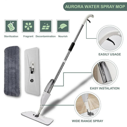 Homezy™ Spray Mop with Refillable Bottle and Pro-Microfiber Mop