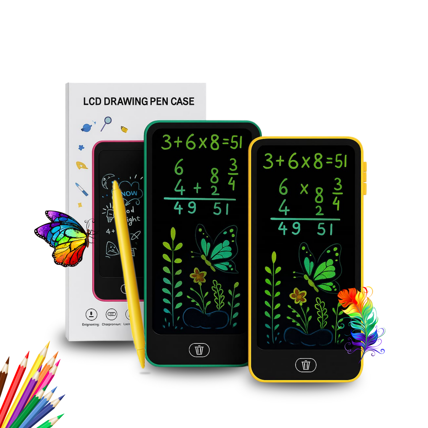 Kids LCD Drawing Tablet Pencil Box.