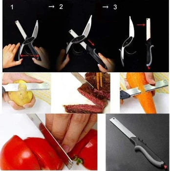 Kitchen clever cutter 2 in 1 - Imported Quality