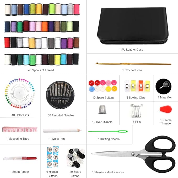 172PCs Home Travel & Sewing Kit