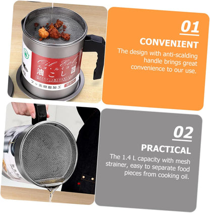 Stainless Steel Oil Stainer Pot - Imported Quality