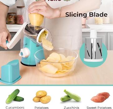 3 in 1 Manual Rotary Vegetable Drum Cutter