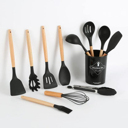 12 pcs Silicone Cooking Utensils Set With Stand