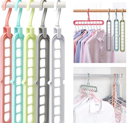 Unique wardrobe organizer (9 hole hanger)