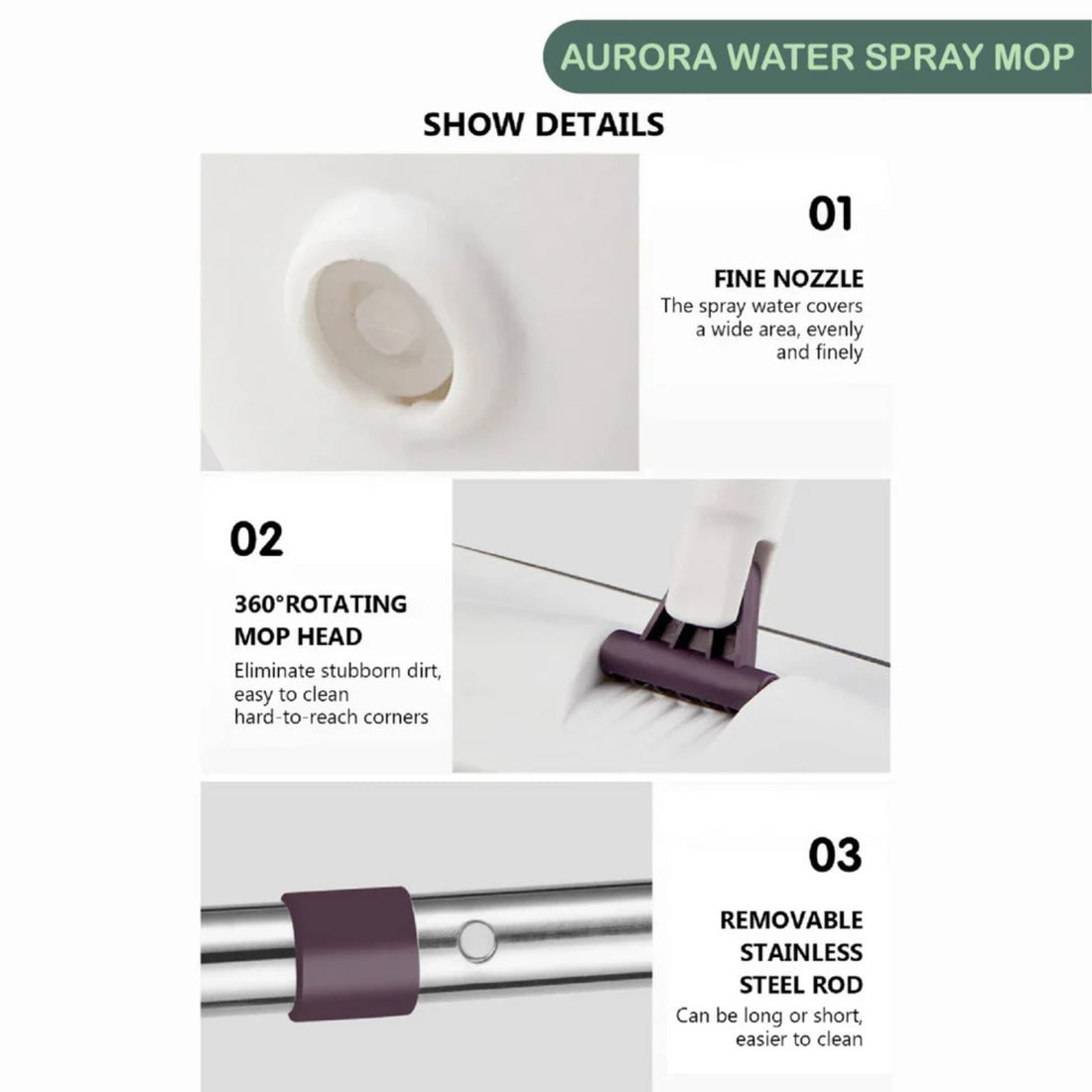 Homezy™ Spray Mop with Refillable Bottle and Pro-Microfiber Mop