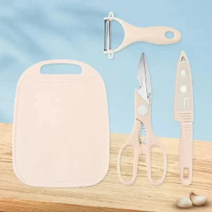 4 PCs Cutting Board With Knife Set