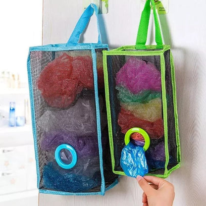 Multi-Purpose Hanging Shopper Dispenser Holder & Organizer Bag