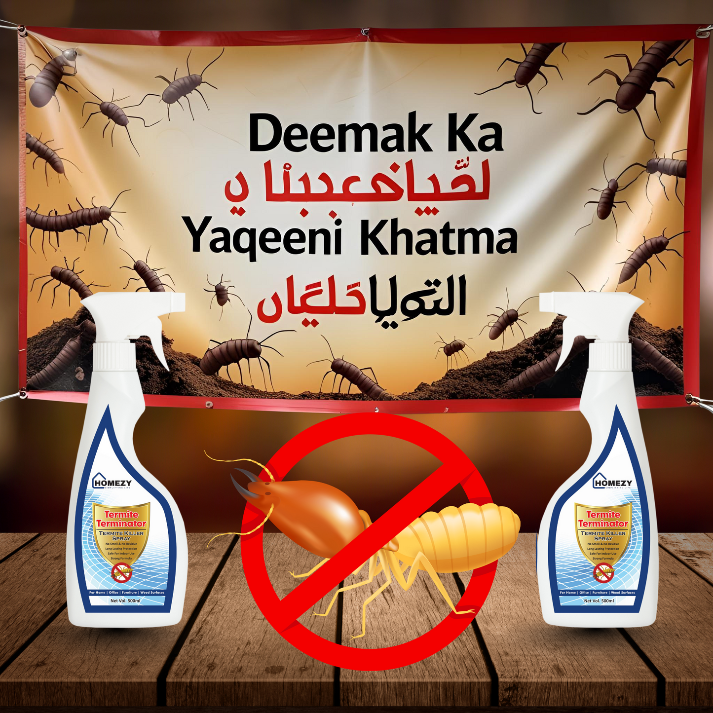 Termite Terminator - Smell Free Termite Killer Spray (Free Gloves)